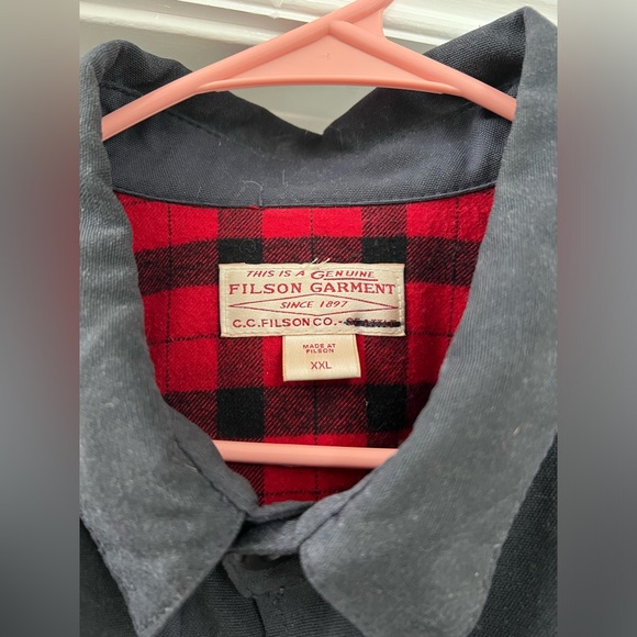Filson Flannel Lined Waxed Chore Coat Men’s XXL - Picture 2 of 7